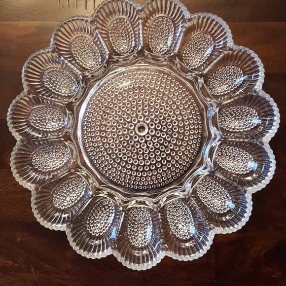 Vintage Indiana Hobnail Glass 16 Deviled Egg Plate - Picture 4 of 6